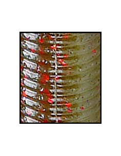 Shad Shape Worm color 925 Green Pumpkin Red/Wtmln Lam