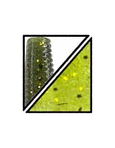 Cut Tail 4" color 323 Watermelon/Gold Gitter