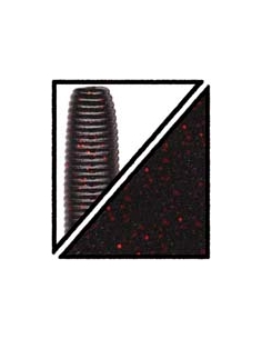 Cut Tail 4" color 051 negro/purpurina roja