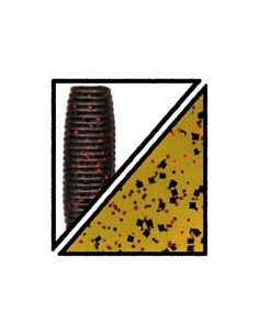 Cut Tail 4" color 208 watermelon/purpurina roja y negra