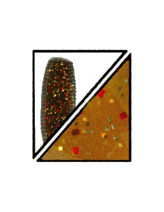 Cut Tail 4" color 284 root beer/purpurina roja y oro